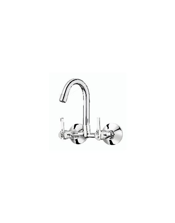 Ganga Stepin Bliss 15mm Chrome Finish Wall Mounted Sink Mixer With Regular Swinging SpoutGanga-ST-309