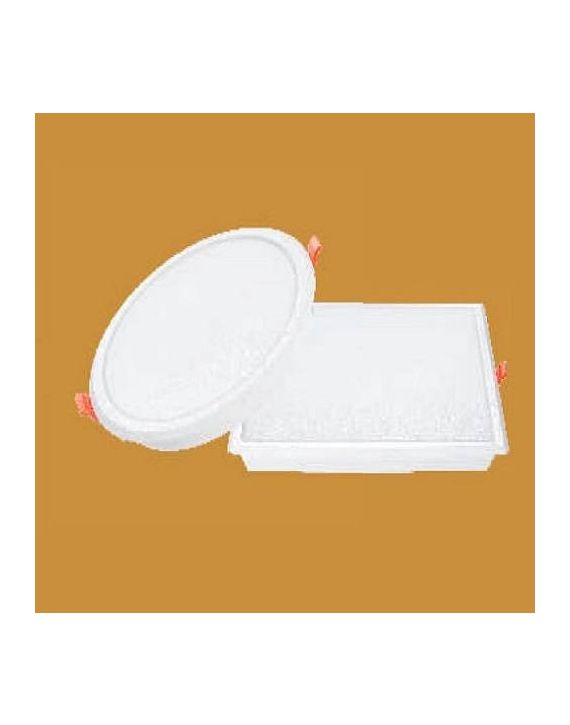 Glow Green LED Round Backlit Panel Downlight - GGDLNR-8-RPC-3000K