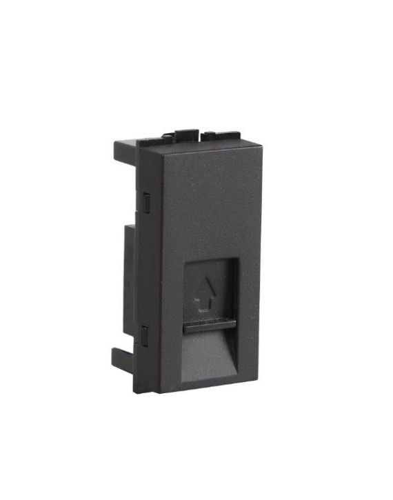 Havells Fabio Carbon Matt Black 1M Telephone Socket