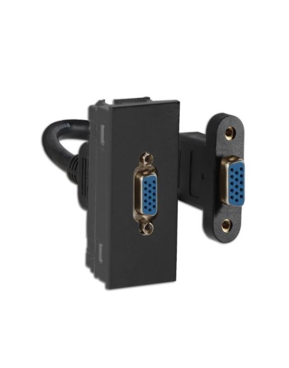 Havells Fabio Carbon Matt Black VGA Socket