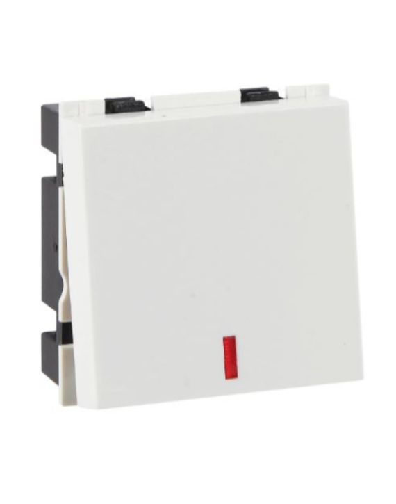 Havells Fabio Carbon White 10A Mega Switch with Indicator
