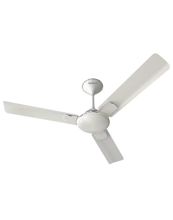 Havells Enticer 1200mm Decorative Ceiling Fan 74W 390RPM Pearl White Chrome-FHCENSTPWH48