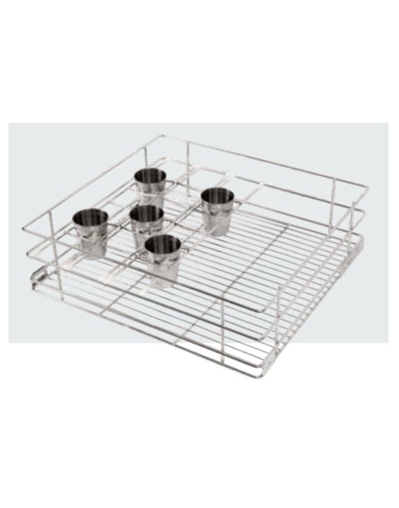 Hilife Stainless Steel Glass Basket Kitchen-GB-24x20x6-Inch-5GP-SS-202G