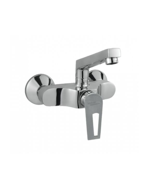 Hindware Amazon Sink Cock With Swivel Spout Wall Mounted-F320027-Chrome