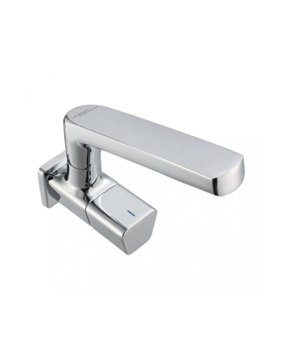 Hindware Starc Sink Cock With Swivel Spout Wall Mounted-F530024-Chrome