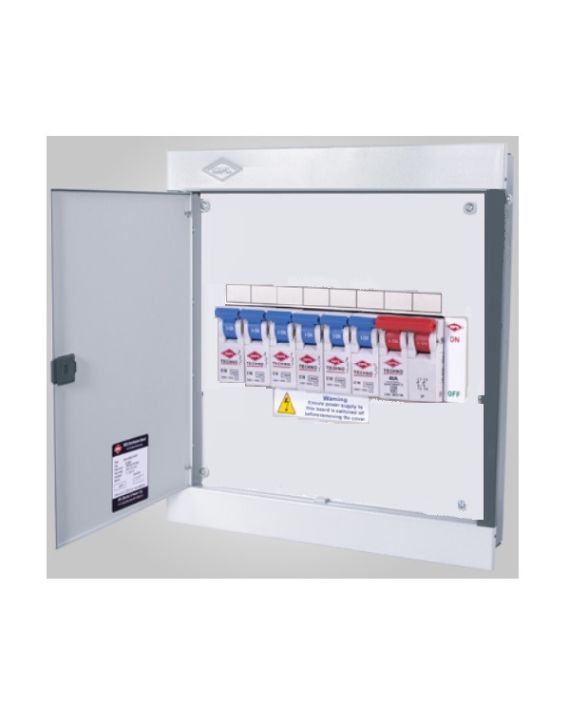 HPL Techno MCB EX Range-Double Door Distribution Board-TPN-12-Way MDBECOTDD12