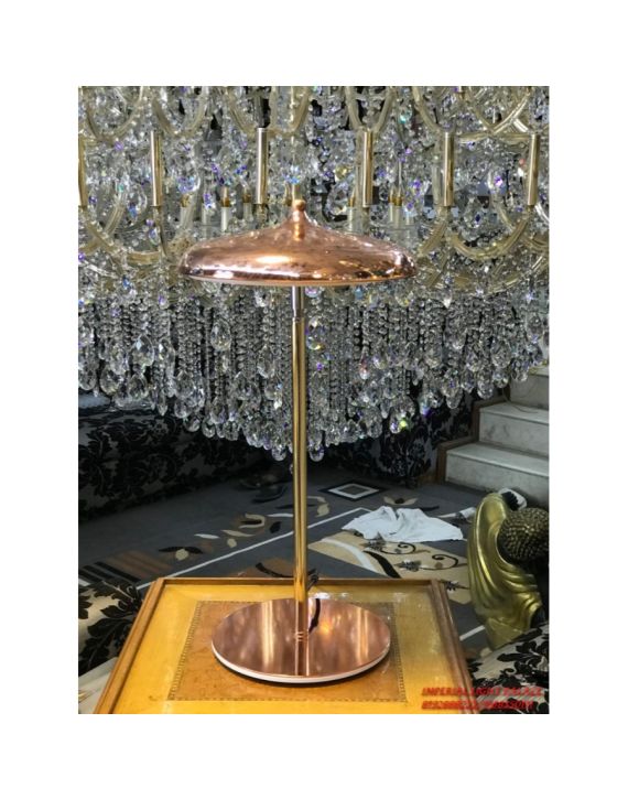 Imperial Metal Rose Gold 40W LED Modern Table Lamp-C50