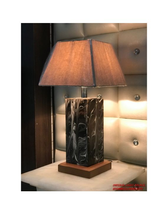 Imperial Wooden Black 40W Modern Table Lamp-WD-BLK-MTLP