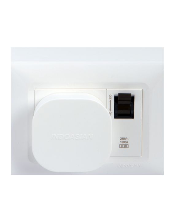 Indoasian Elvira 25A Mini White MCB SP C Curve Module 1-800156
