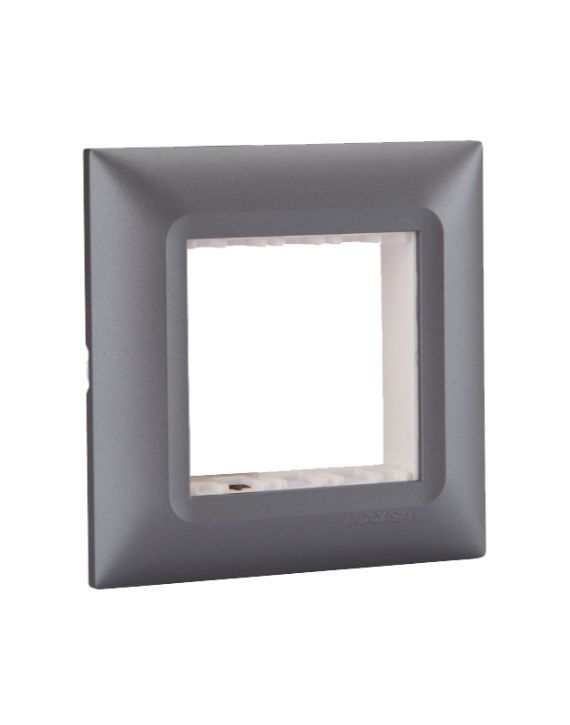 Indoasian Elvira Polarised Grey Modular Cover Plate with Support Frame 16M INDOASIAN-800229