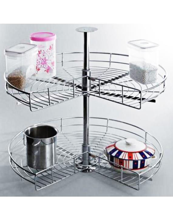 Iris Colors 22Inch Stainless Steel Carousel 3/4 Round Corner Unit