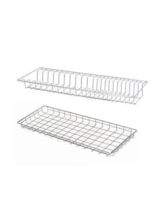 Iris Colors 34x10Inch Stainless Steel Glass and Plate Tray (Wire)