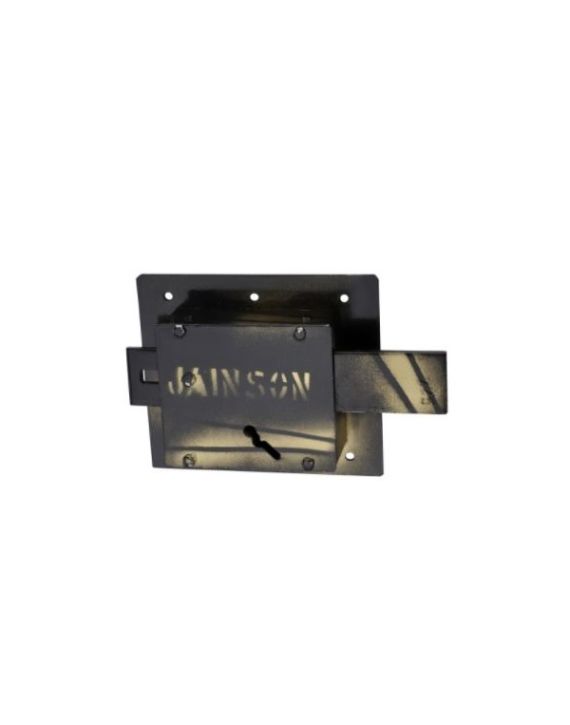Jainson Small 3 Turn Small Godown Lock with 2 Keys-Paint Finish-153