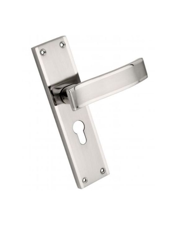 Jainson Picasso Full Plate Zinc White Mortise Long Key Door Handle - 861-KY
