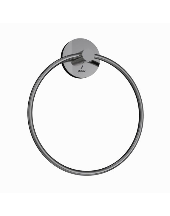 Jaquar Continental Towel Ring Round with Round Flange Black Chrome Finish - ACN-BCH-1121BN
