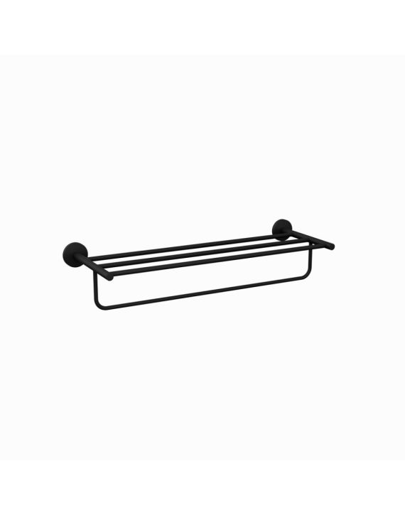 Jaquar Continental Towel Rack 600mm Long Black Matt Finish - ACN-BLM-1181S