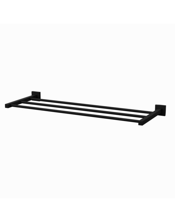 Jaquar Kubix Prime Towel Rack 600mm Long Black Matt Finish - AKP-BLM-35781PFS