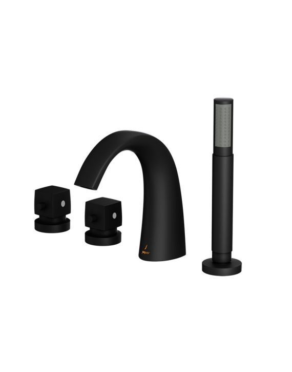 Jaquar Thermostatic Bath and Shower Mixer Black Matt Finish - ARC-BLM-87677
