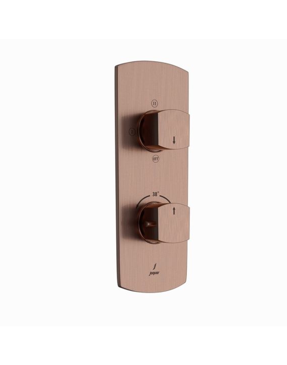 Jaquar Kubix Prime Aquamax Exposed Part Kit of Thermostatic Shower Mixer with 3-way diverter Antique Copper Finish - KUP-ACR-35683PM