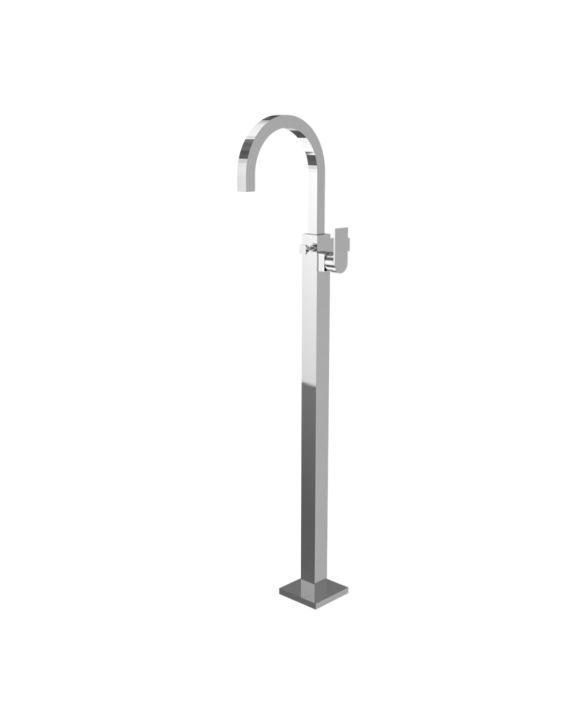 Jaquar Lyric Exposed Parts of Floor Mounted Single Lever Bath Mixer Chrome Finish - LYR-CHR-38121K