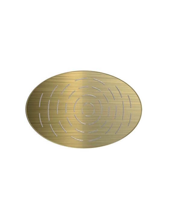 Jaquar Range: Maze Showers Maze Overhead Shower 340X220mm Oval Shape Single Flow Gold Dust Finish - OHS-GDS-1635