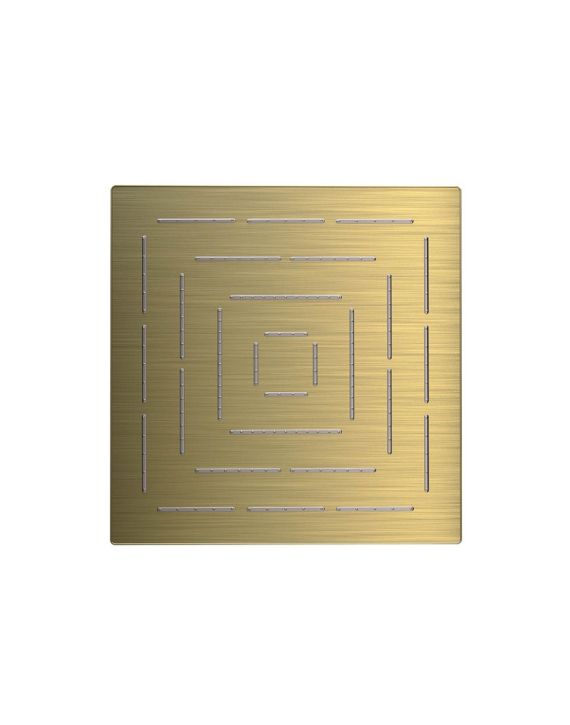 Jaquar Range: Rain Showers Square Shape Single Flow Maze Overhead Shower Gold Dust Finish - OHS-GDS-1639