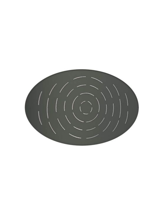 Jaquar Range: Maze Showers Maze Overhead Shower 340X220mm Oval Shape Single Flow Graphite Finish - OHS-GRF-1635