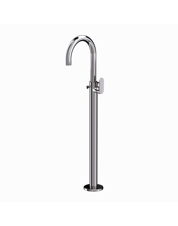 Jaquar Opal Prime Exposed Parts of Floor Mounted Single Lever Bath Mixer Black Chrome Finish - OPP-BCH-15121KPM