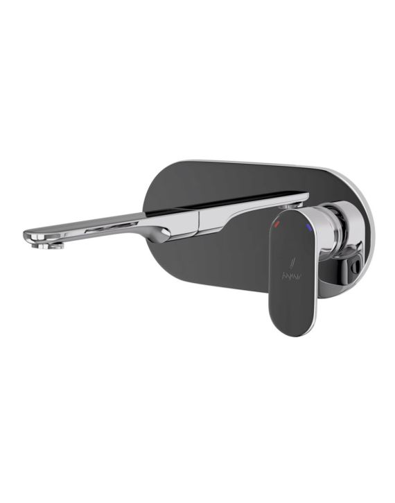 Jaquar Opal Prime Exposed Part Kit of Single Lever Basin Mixer Wall Mounted Black Chrome Finish - OPP-BCH-15233NKPM