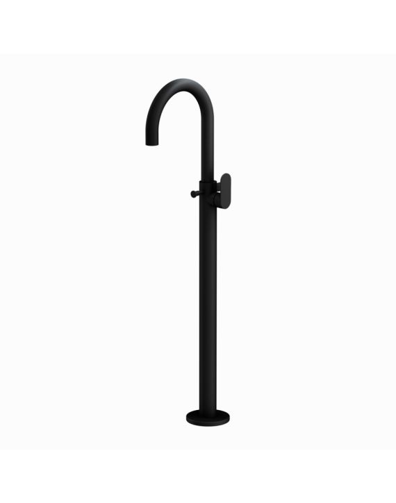 Jaquar Opal Prime Exposed Parts of Floor Mounted Single Lever Bath Mixer Black Matt Finish - OPP-BLM-15121KPM