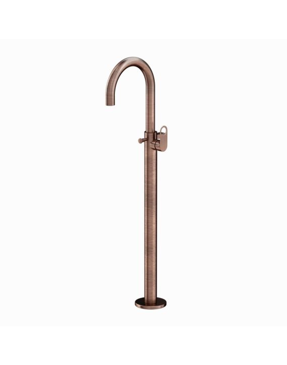 Jaquar Ornamix Prime Exposed Parts of Floor Mounted Single Lever Bath Mixer Antique Copper Finish - ORP-ACR-10121KPM