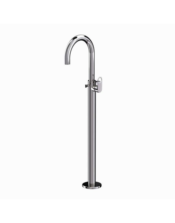 Jaquar Ornamix Prime Exposed Parts of Floor Mounted Single Lever Bath Mixer Black Chrome Finish - ORP-BCH-10121KPM