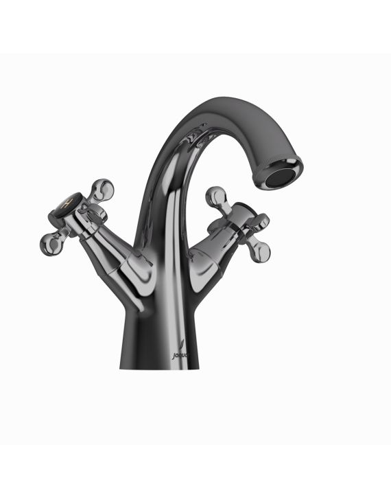Jaquar Queens Prime Central Hole Basin Mixer Black Chrome Finish - QQP-BCH-7167BPM