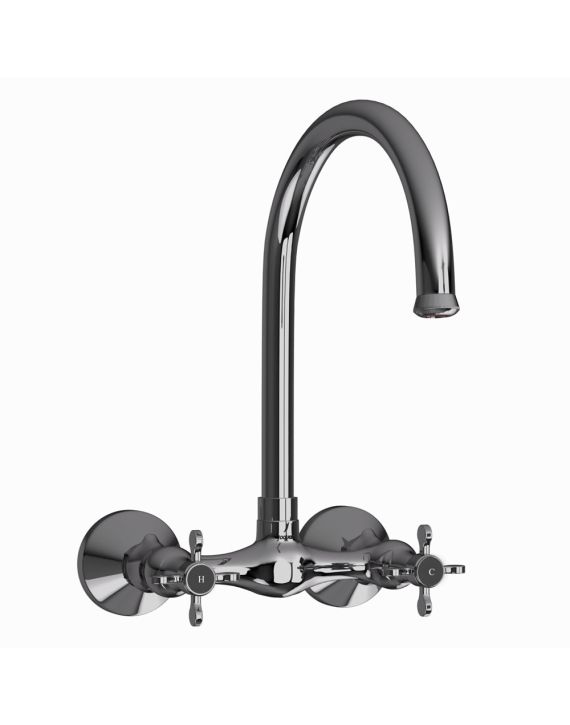 Jaquar Queens Prime Sink Mixer with Regular Swinging Spout Black Chrome Finish - QQP-BCH-7309PM