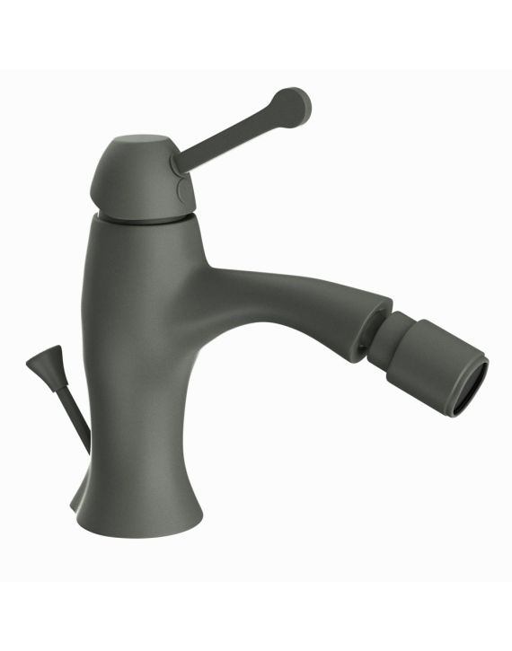 Jaquar Queens Prime Single Lever 1-Hole Bidet Mixer with Popup Waste System Graphite Finish - QQP-GRF-7213BPM