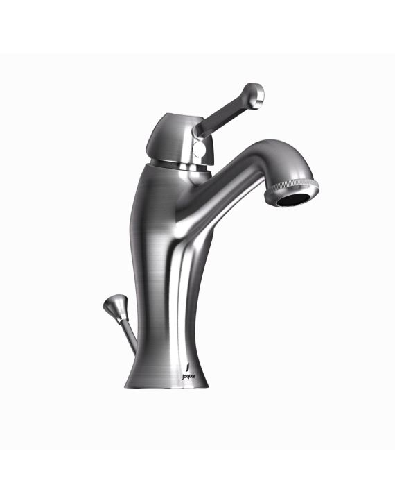 Jaquar Queens Prime Single Lever Basin Mixer with Popup Waste Stainless Steel Finish - QQP-SSF-7051BPM