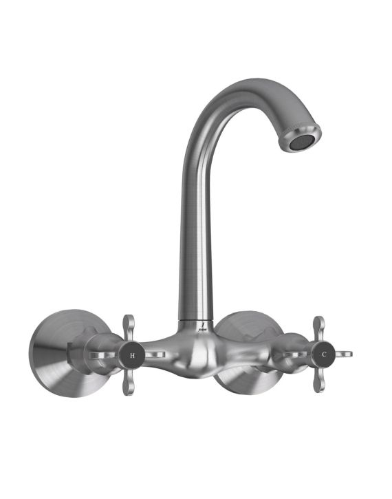 Jaquar Queens Prime Sink Mixer with Short Swinging Spout Stainless Steel Finish - QQP-SSF-7307PM