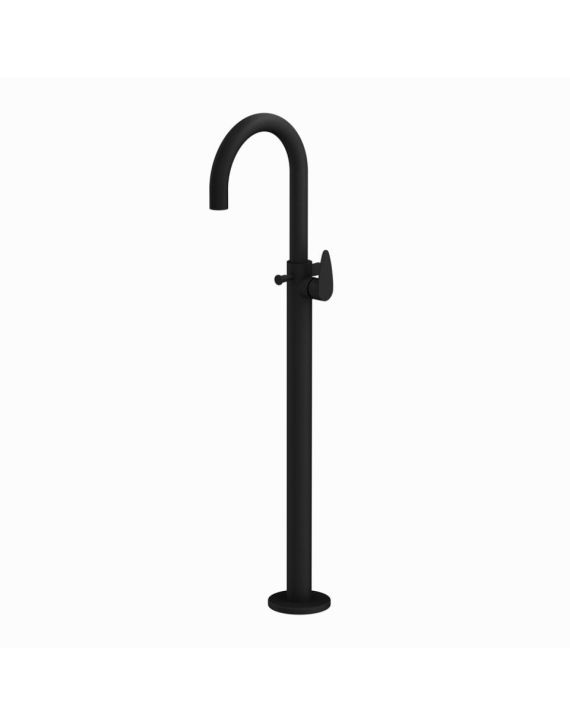 Jaquar Vignette Prime Exposed Parts of Floor Mounted Single Lever Bath Mixer Black Matt Finish - VGP-BLM-81121K