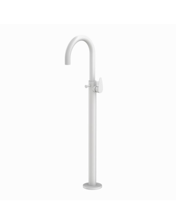 Jaquar Vignette Prime Exposed Parts of Floor Mounted Single Lever Bath Mixer White Matt Finish - VGP-WHM-81121K