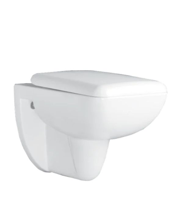 Jaaz Jasper 500X360X380mm White Wall Hung EWC Closet with Rack Bolt