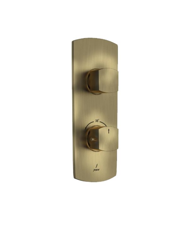 Jaquar Kubix Prime Aquamax Exposed Part Kit of Thermostatic Shower Mixer Antique Bronze Finish - KUP-ABR-35661PM