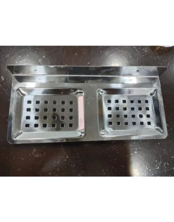 Leo Creative 15mm Stainless Steel CP Double Soap Dish Bar LEO-LCR-DS-216