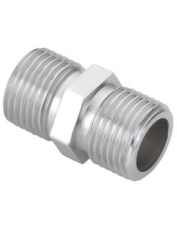 Leo 1Inch Chrome Finish CP Hex Nipple LEO-LHN-543