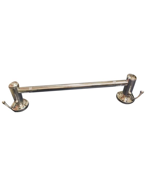 Leo 18Inch Stainless Steel Square Double Hook With Towel Rod LEO-LSD-TR-392