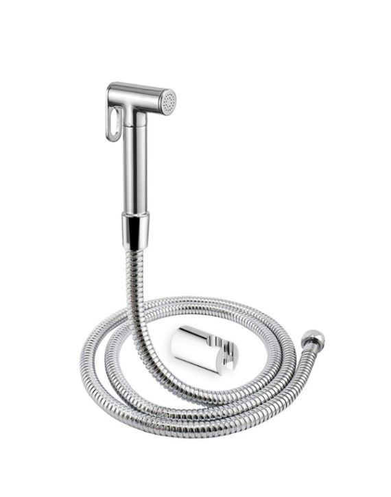 Leo 1/2x40Inch Slim CP Health Faucet Gun with Brass Shower Tube & Brass Hook LEO-LSL-HF-429A