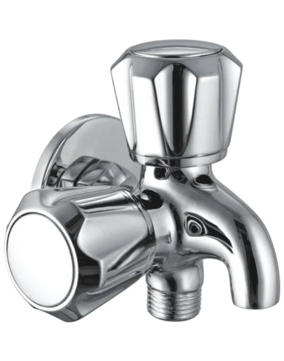 Leo Zero 15mm Chrome Finish C.I Body Two Way Bib Cock LEO-LZE-R-2021