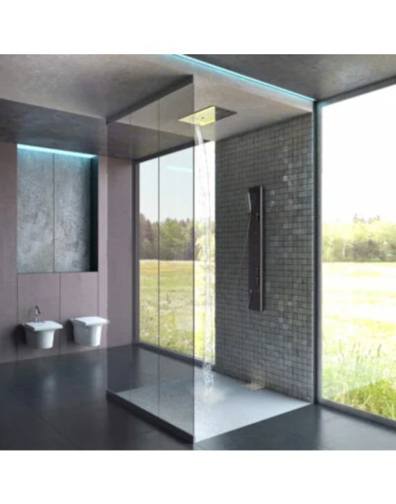 Jaaz 574x330mm Black Multi Function Shower WF2M