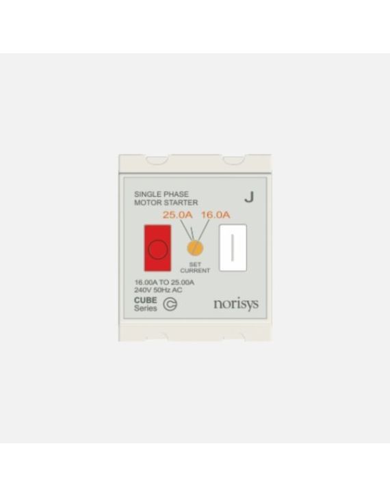Norisys Cube Series 16.00 A - 25.00 A 2.5 Ton Ac Single Phase Motor Starter - Frost White - C525J.01