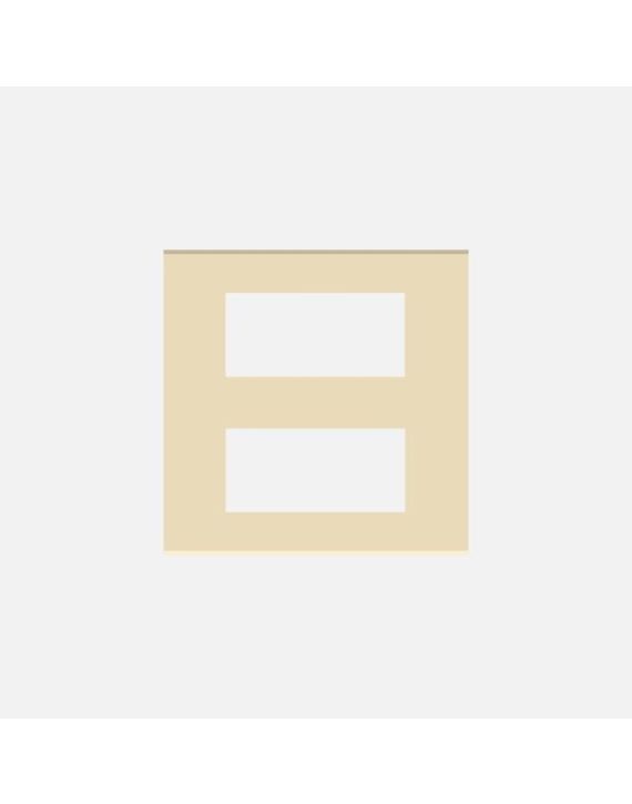 Norisys Cube Series 8M Vertical Flat '5 Plate with Frame - Matt Gold - C6409.16