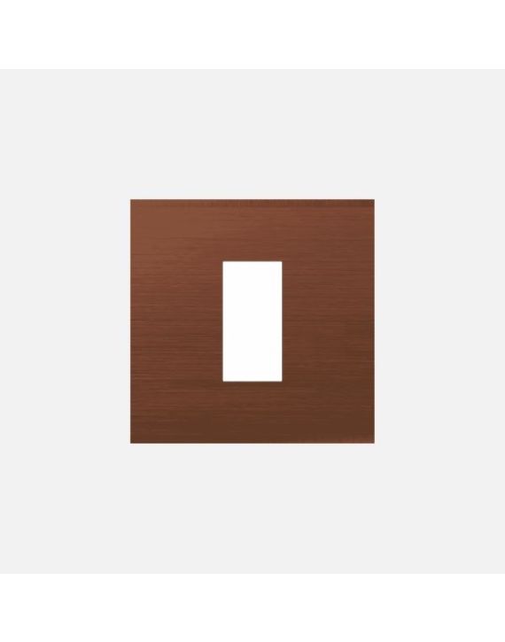 Norisys Cube Series 1M Solid Aluminum Plate with Frame - For 75x75mm Box - Dark Bronze - CA301.14